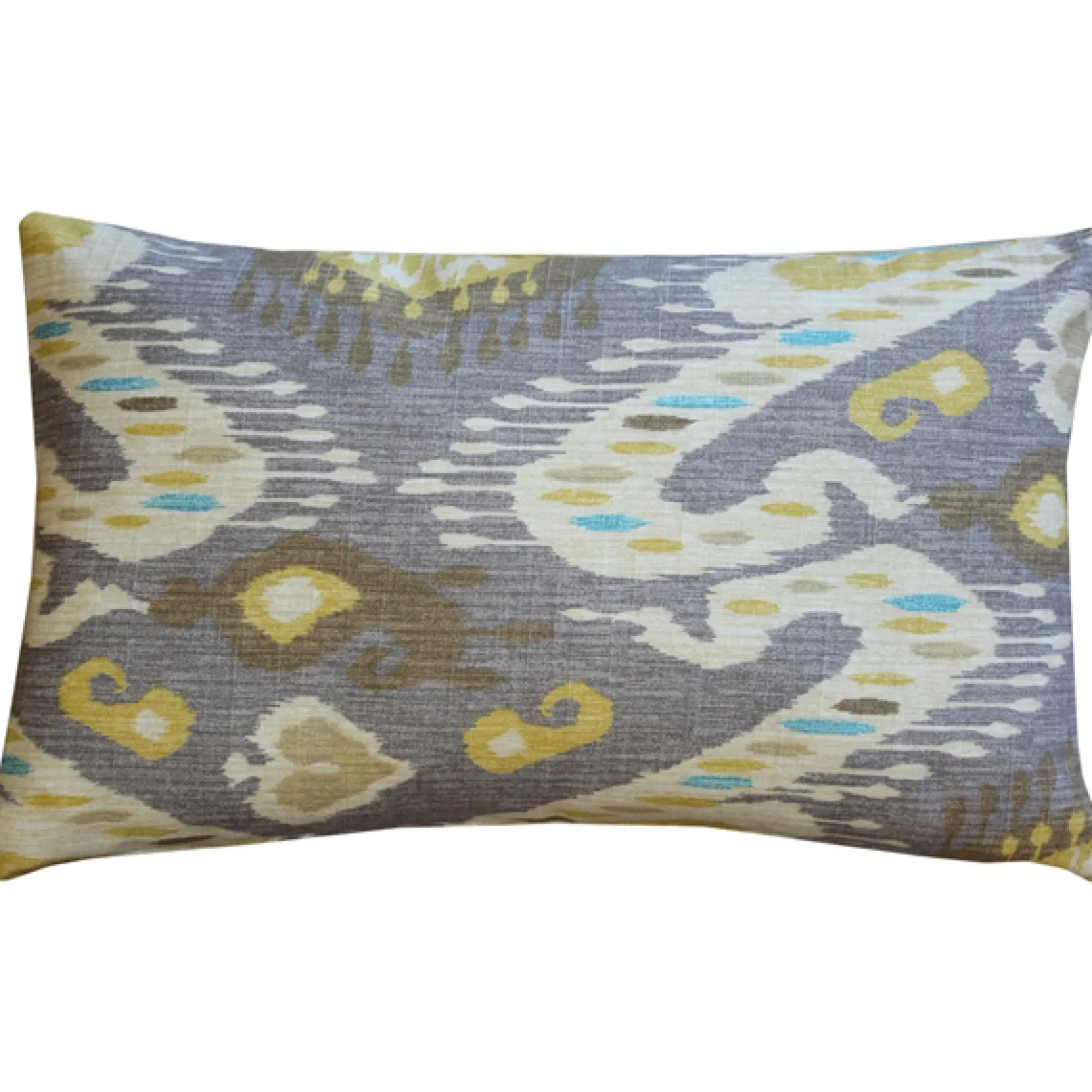 Solo Gray Ikat Throw Pillow 12x20