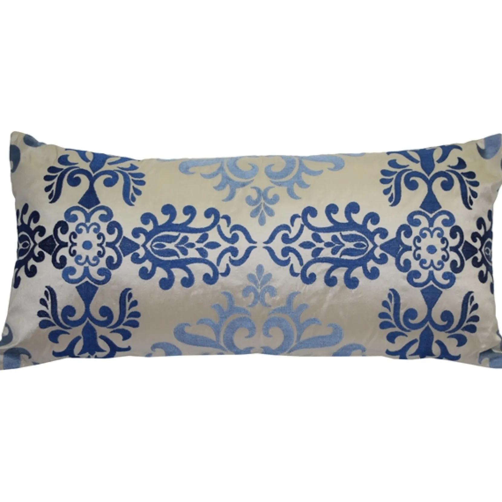Sumatra Fountain Embroidered Silk Decorative Throw Pillow 12x24
