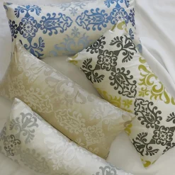 Sumatra Fountain Embroidered Silk Decorative Throw Pillow 12x24