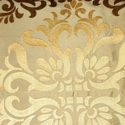 Sumatra Gold Wreath Embroidered Silk Decorative Throw Pillow 21x21