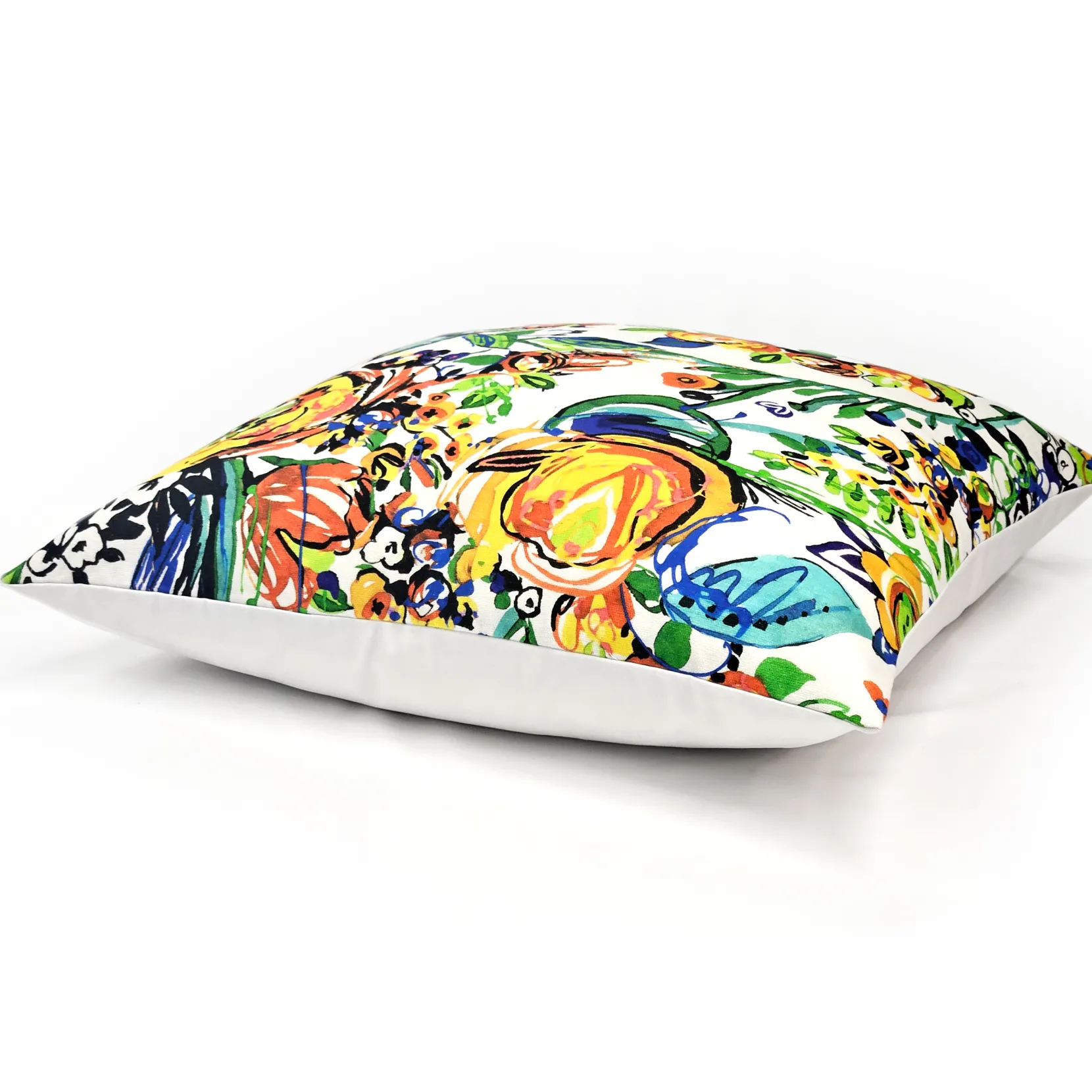 Summer Bloom Floral Throw Pillow 25x25