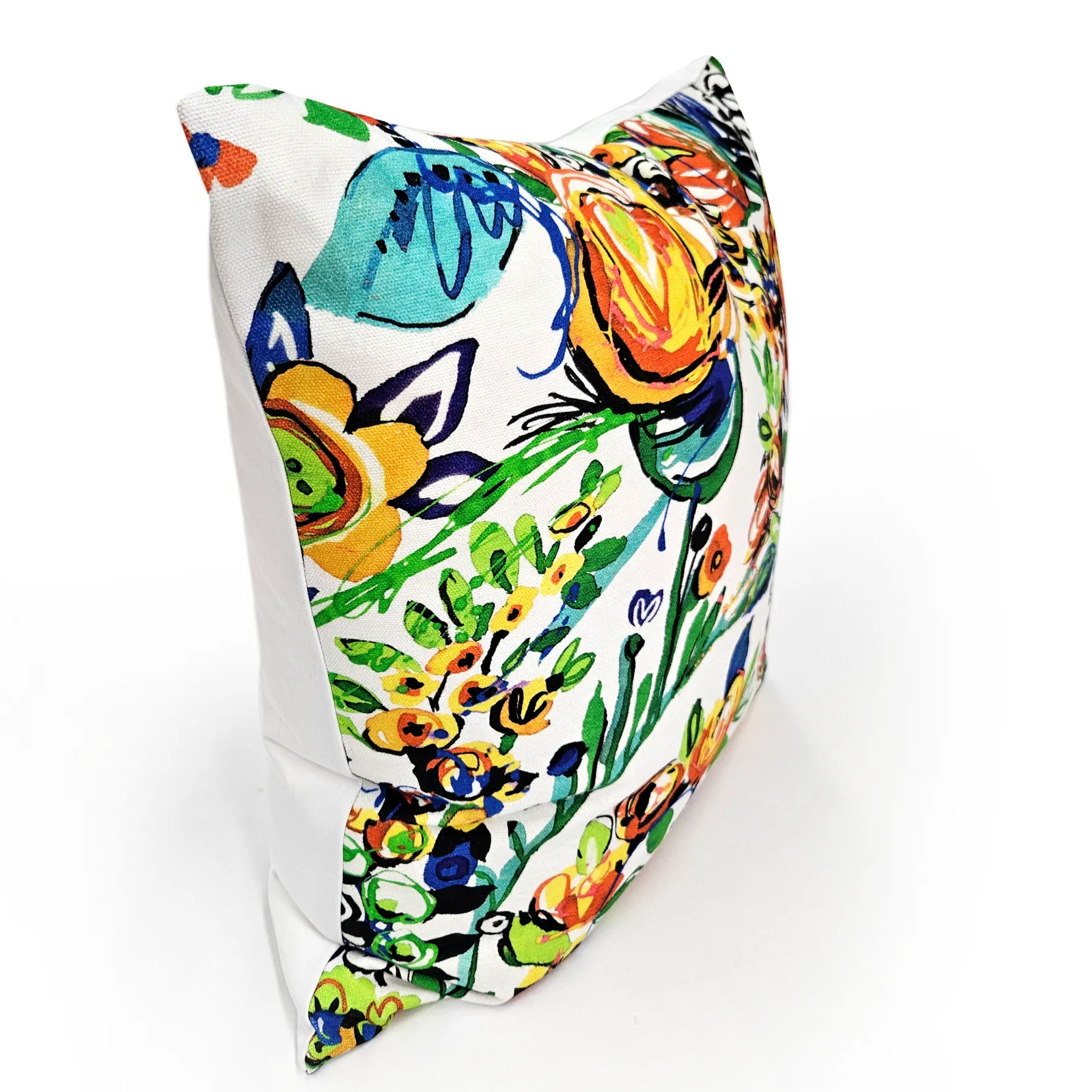 Summer Bloom Floral Throw Pillow 25x25