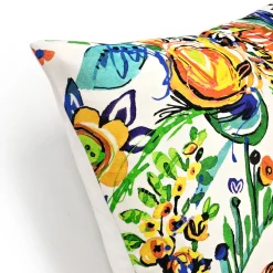 Summer Bloom Floral Throw Pillow 25x25
