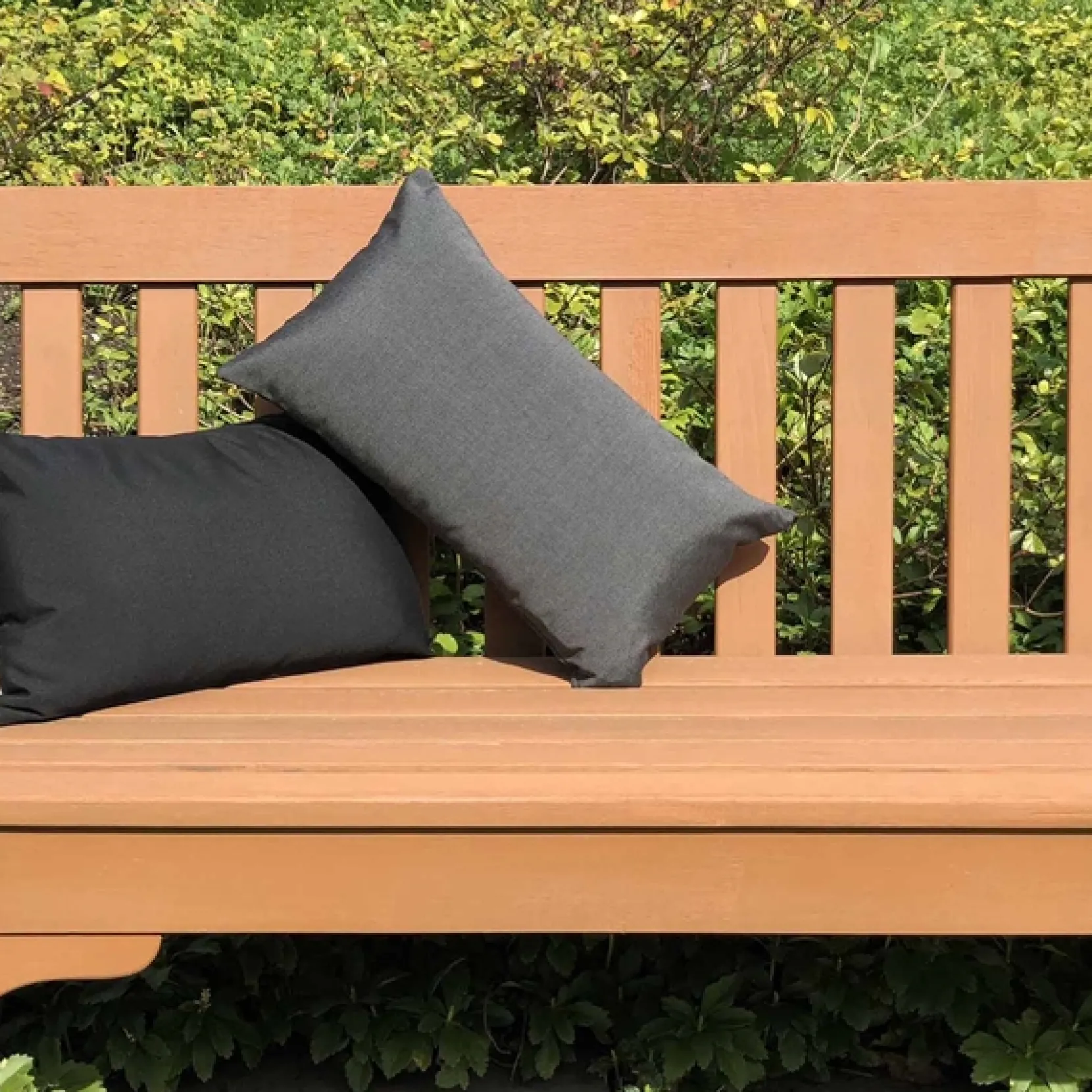 Sunbrella Coal Black 12x19 Outdoor Pillow