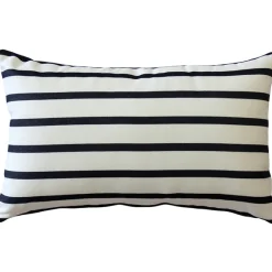 Sunbrella Lido Indigo Stripes 12x19 Outdoor Pillow