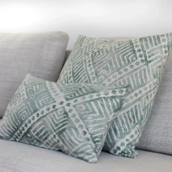Tangga Blue Throw Pillow 12X20