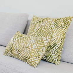 Tangga Green Throw Pillow 12X20
