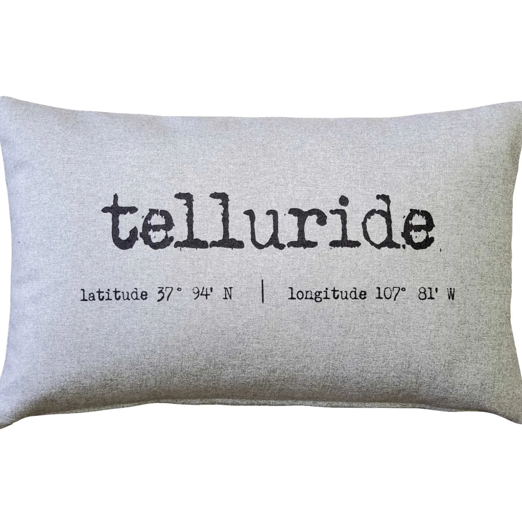 Telluride Gray Felt Coordinates Pillow 12x19