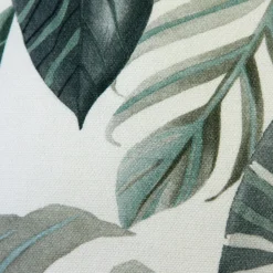 Thai Garden Gray Leaf Throw Pillow 12x20