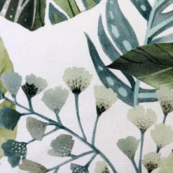 Thai Garden Green Leaf Throw Pillow 12x20