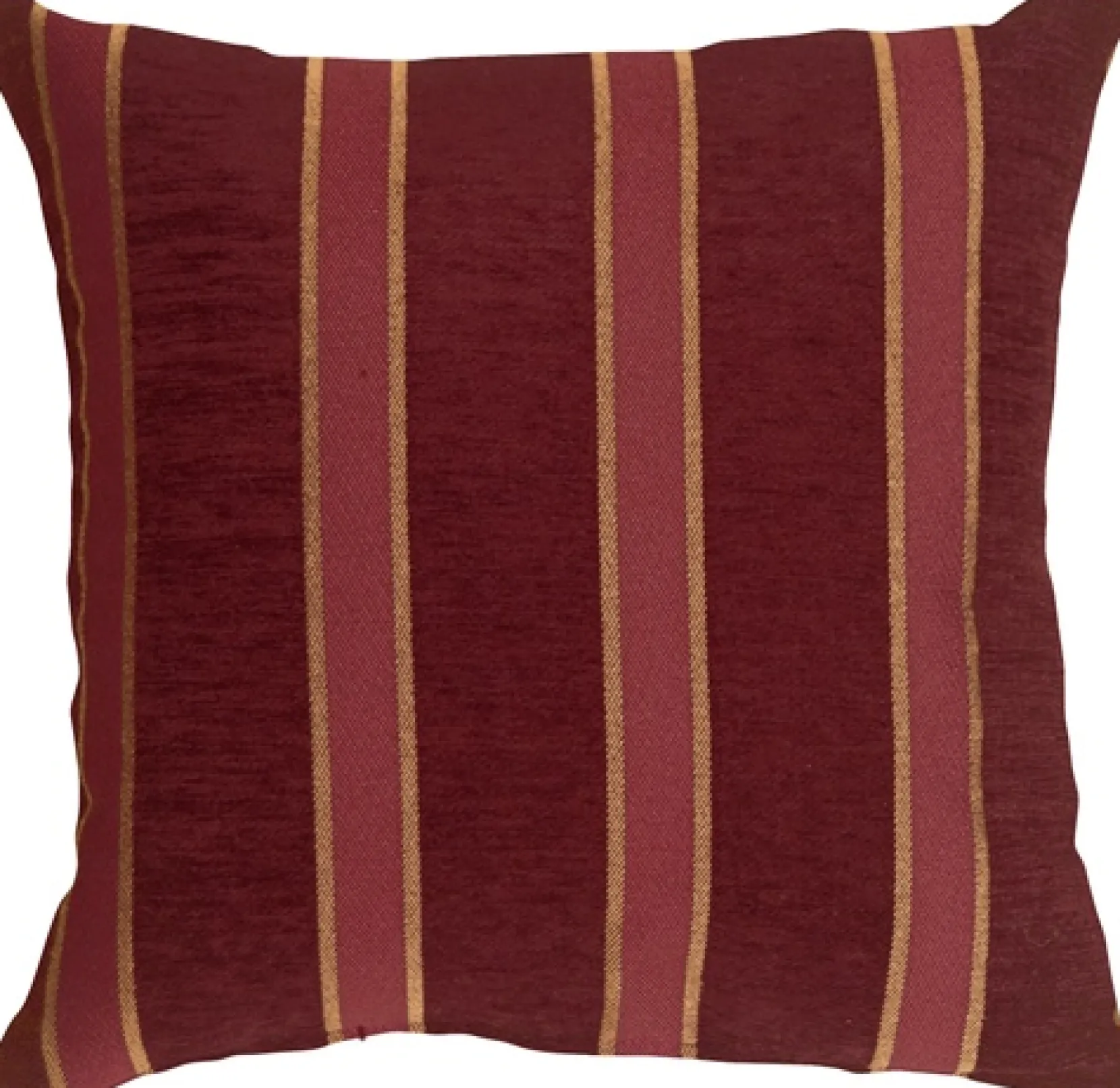 Traditional Stripes in Wine 19x19 Decorative Pillow