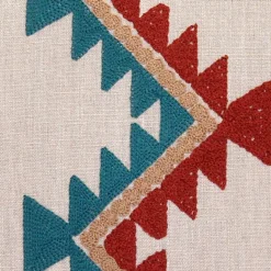 Tulum Coast Embroidered Throw Pillow 12x12
