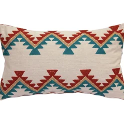 Tulum Coast Embroidered Throw Pillow 12x20