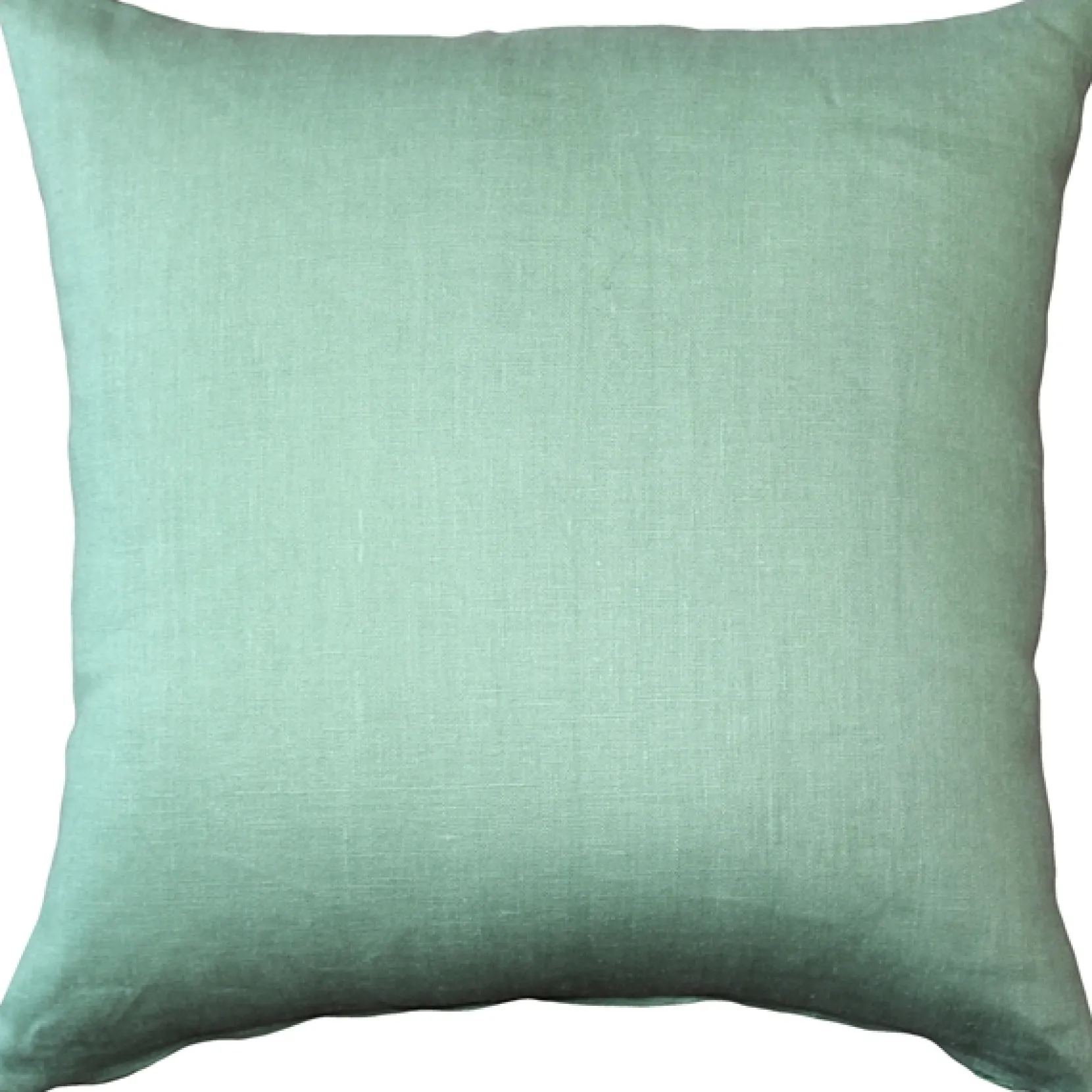 Tuscany Linen Aqua Green Throw Pillow 17x17