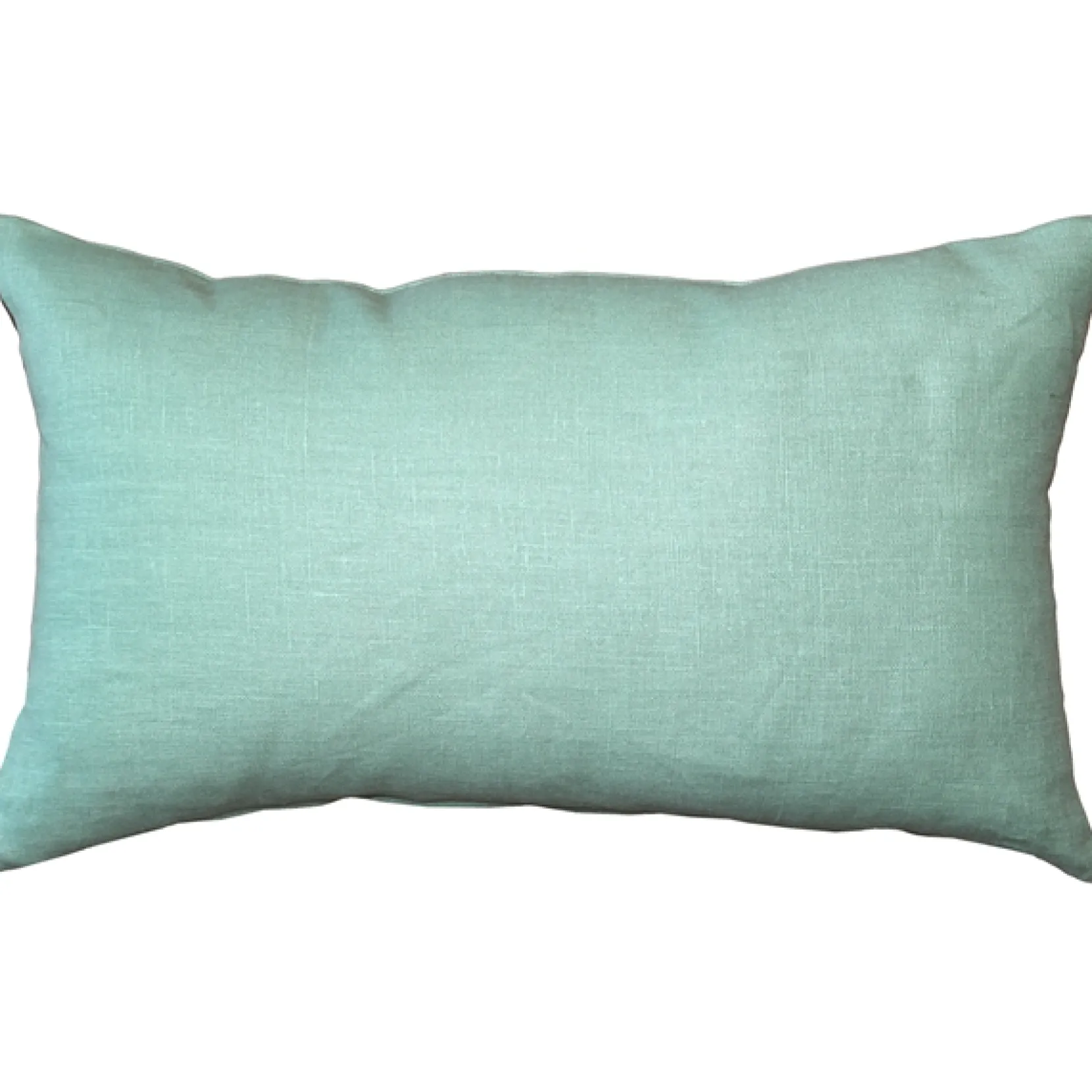 Tuscany Linen Aqua Green Throw Pillow 12x19