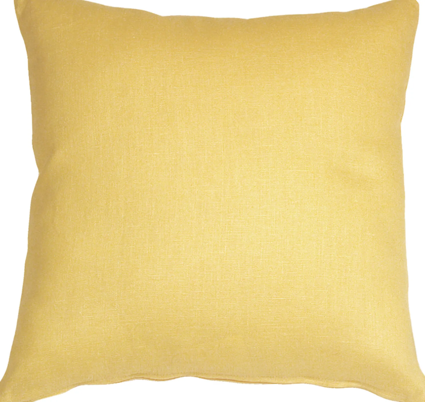 Tuscany Linen Banana Yellow Throw Pillow 17x17