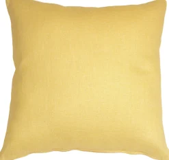 Tuscany Linen Banana Yellow Throw Pillow 20x20
