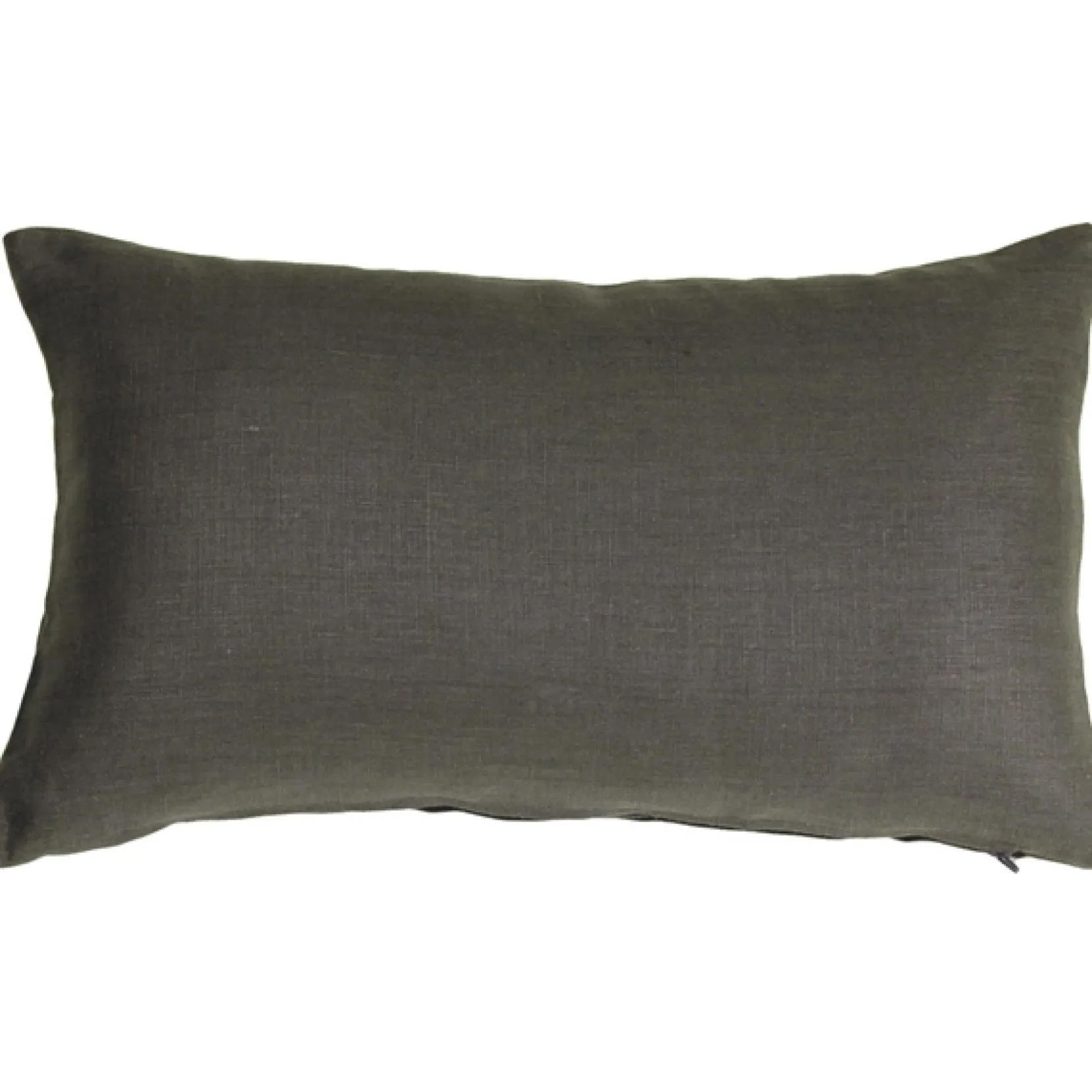 Tuscany Linen Charcoal Gray Throw Pillow 12x19