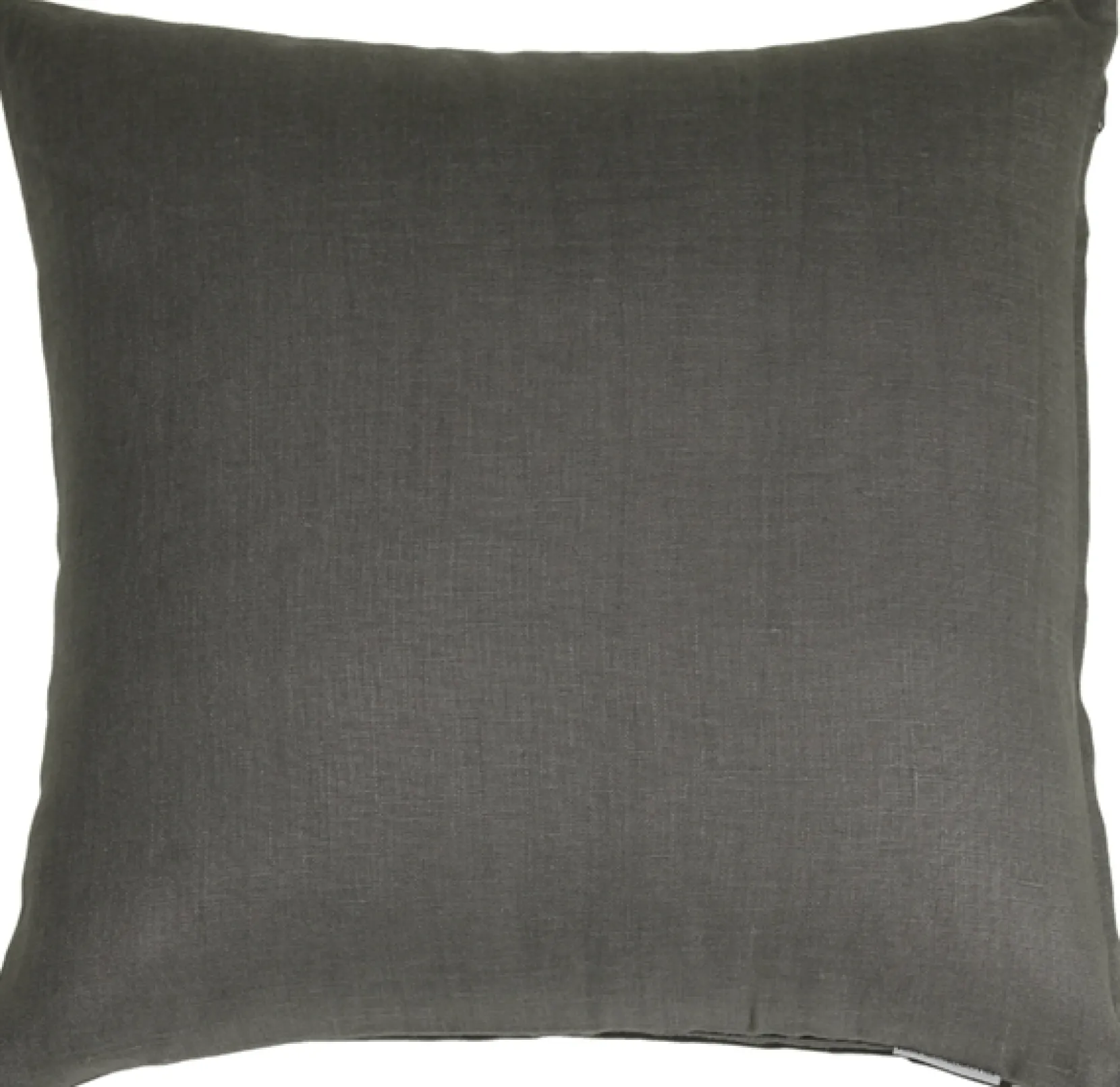 Tuscany Linen Charcoal Gray Throw Pillow 17x17