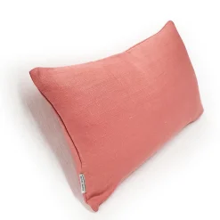 Tuscany Linen Deep Blush Throw Pillow 12x19