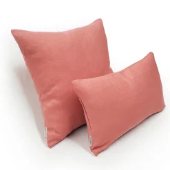 Tuscany Linen Deep Blush Throw Pillow 20x20