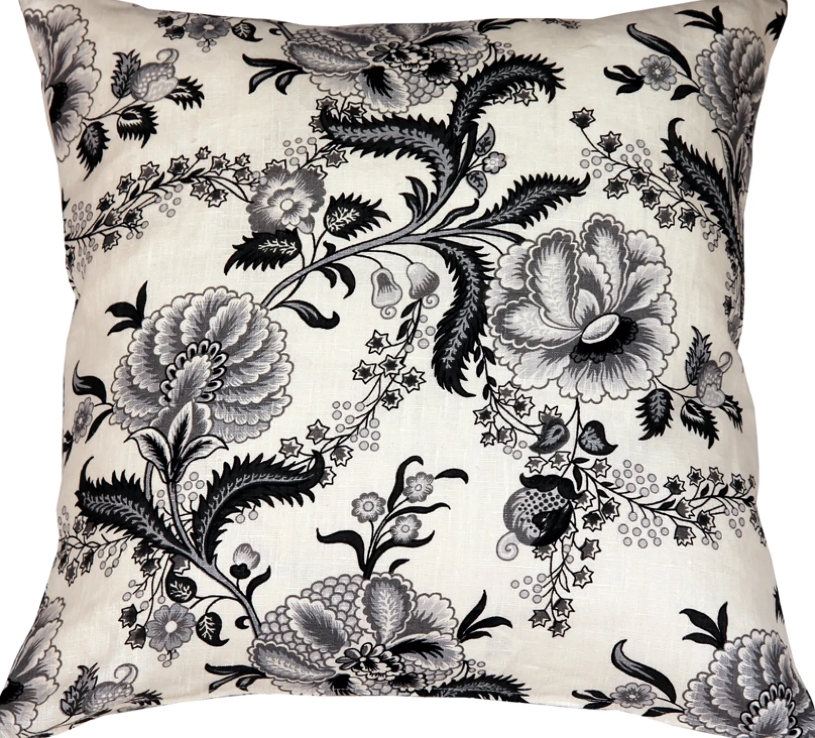 Tuscany Linen Floral Print 20x20 Throw Pillow