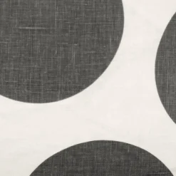 Tuscany Linen Gray Circles Throw Pillow 22x22