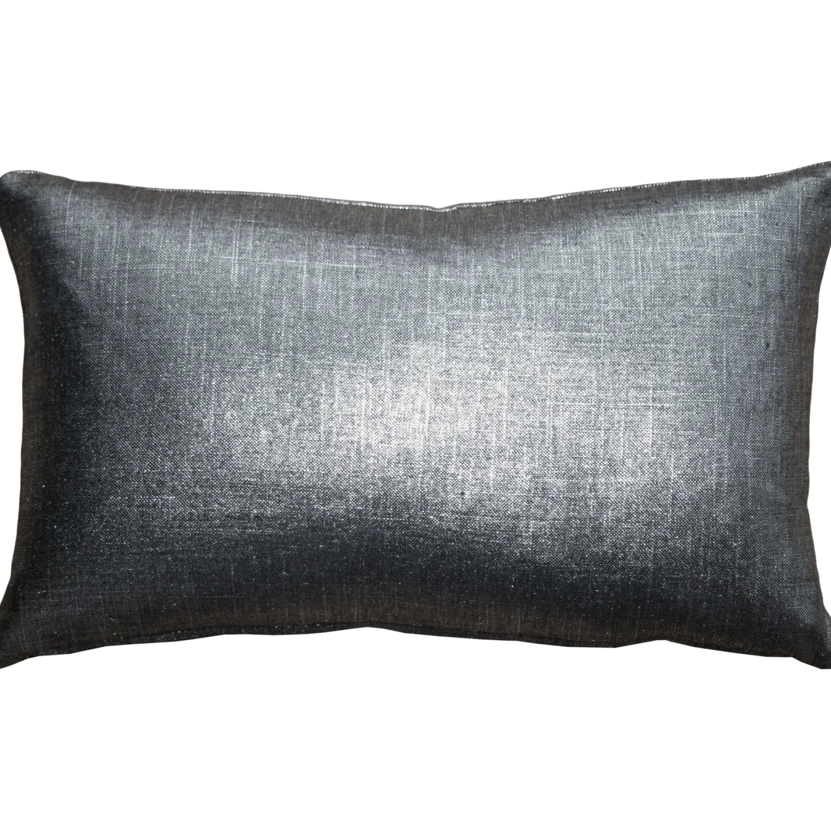 Tuscany Linen Platinum Metallic 12x19 Throw Pillow
