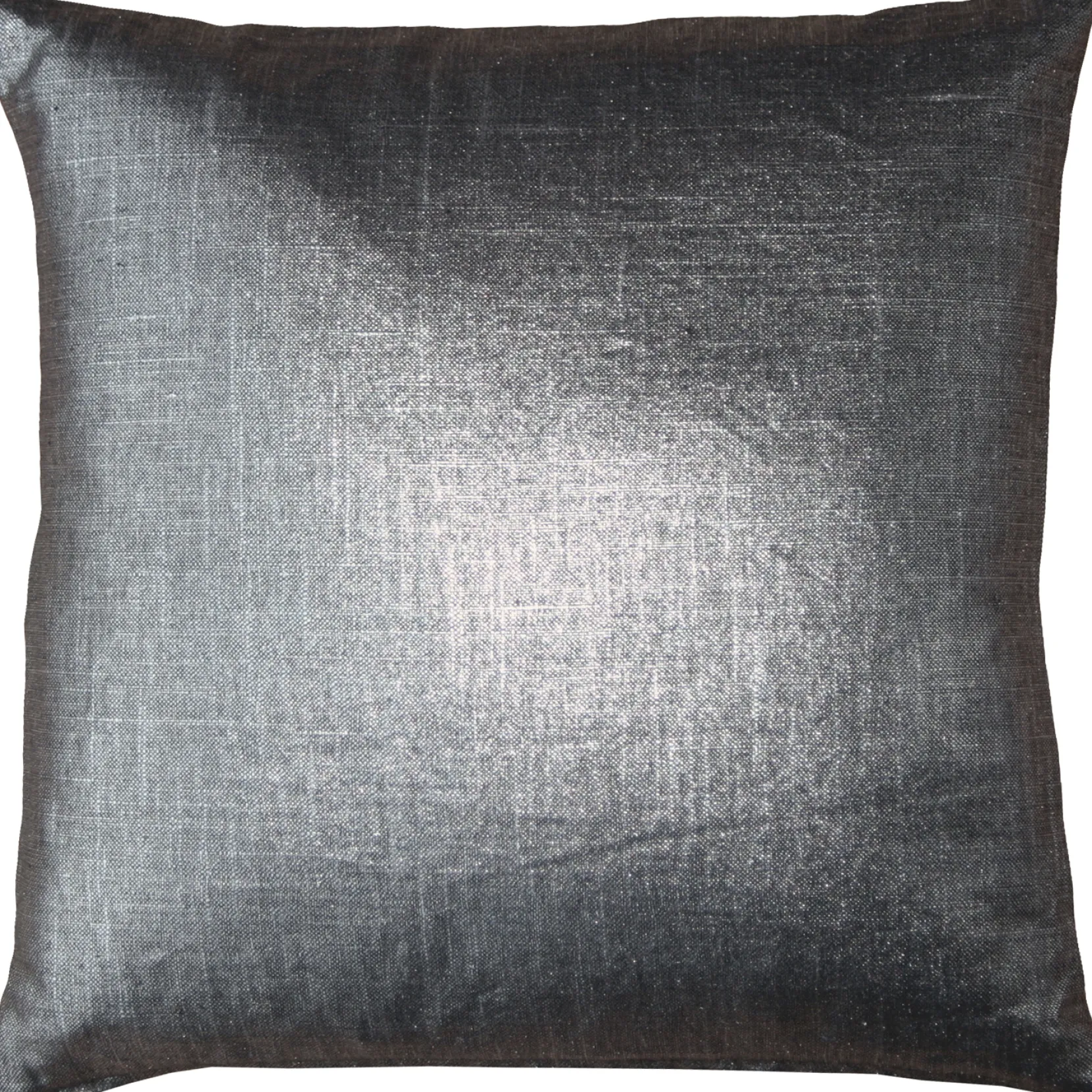 Tuscany Linen Platinum Metallic 20x20 Throw Pillow