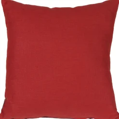 Tuscany Linen Red Throw Pillow 20x20
