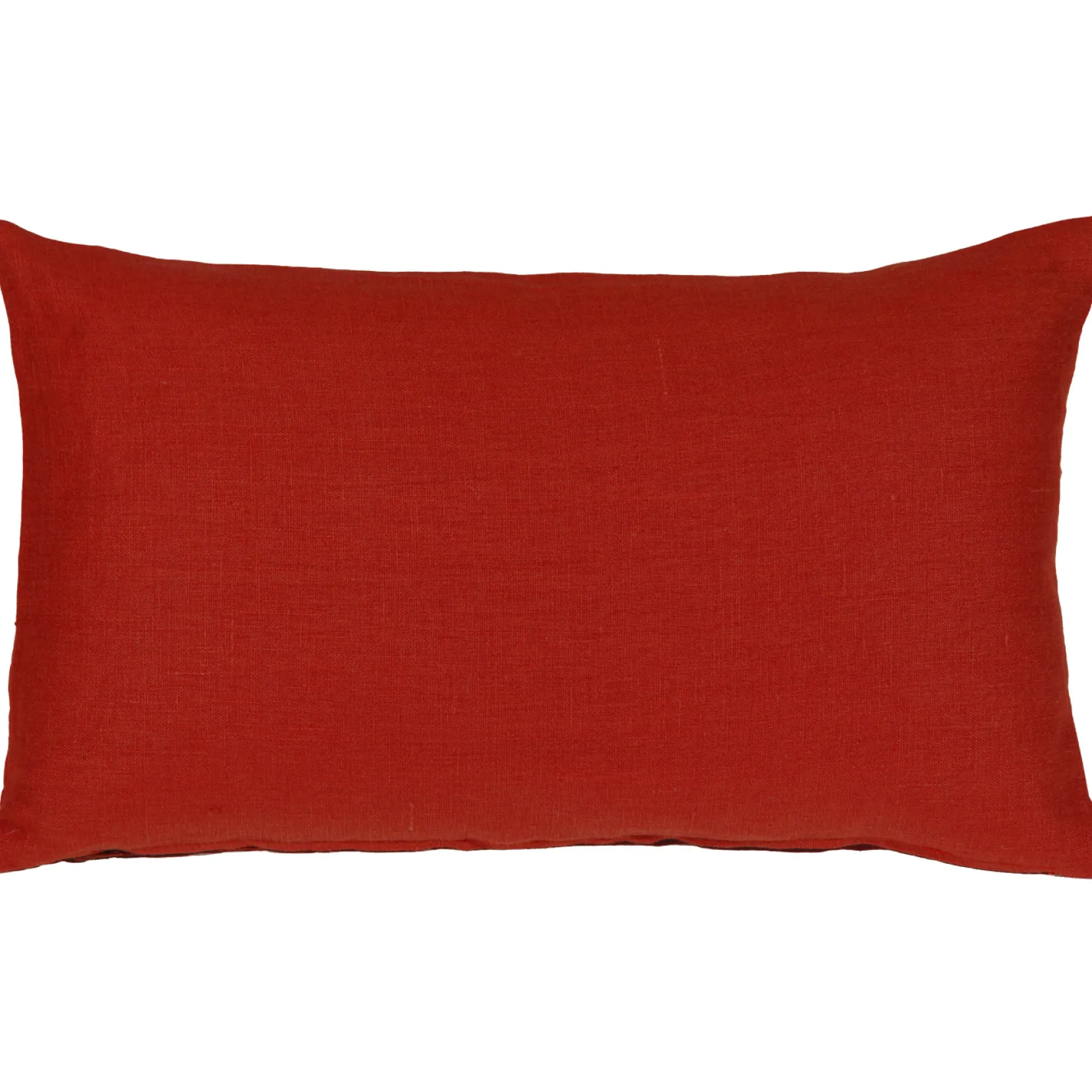 Tuscany Linen Red Throw Pillow 12x19