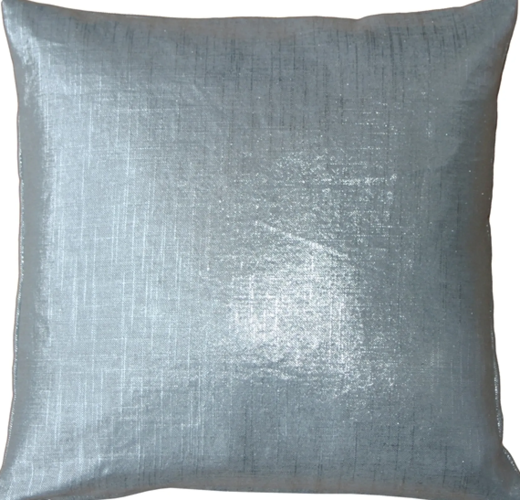 Tuscany Linen Silver Metallic 16x16 Throw Pillow