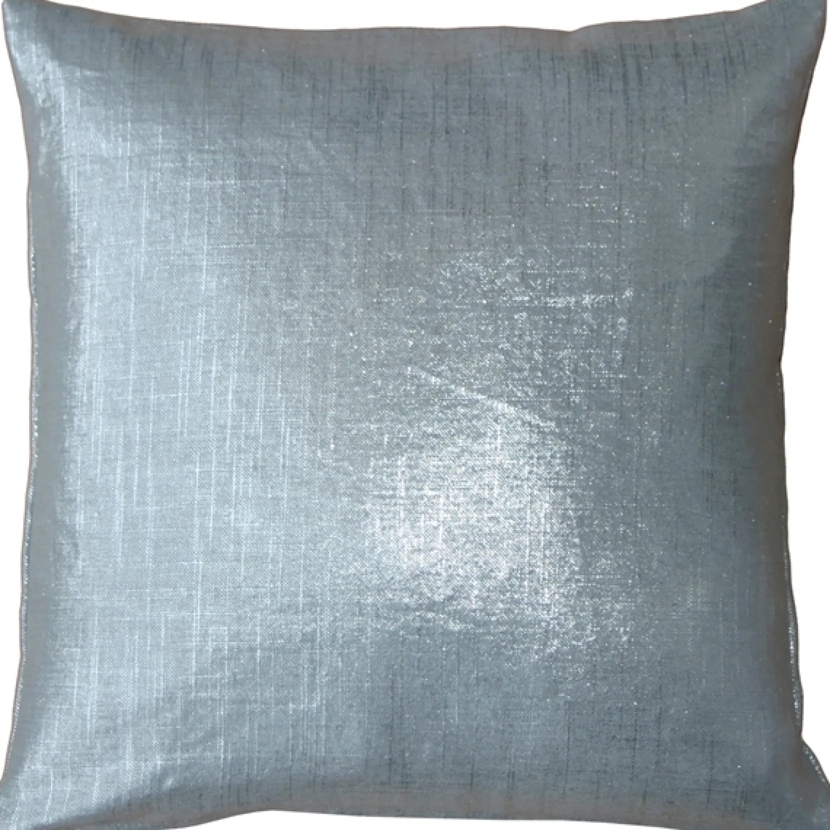 Tuscany Linen Silver Metallic 20x20 Throw Pillow