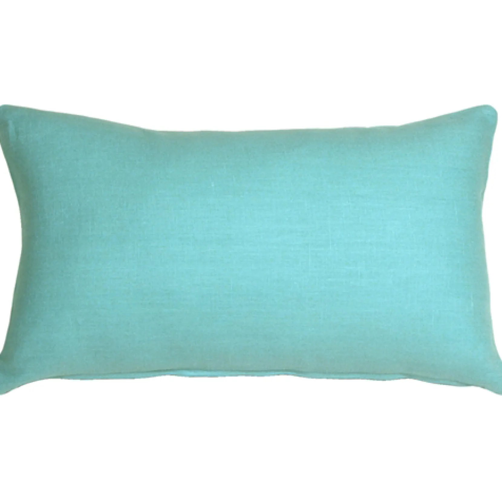 Tuscany Linen Turquoise Throw Pillow 12x19