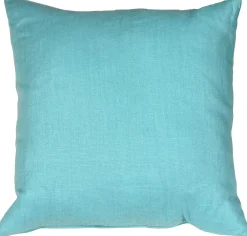 Tuscany Linen Turquoise Throw Pillow 20x20