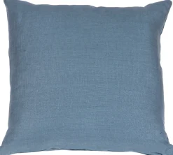 Tuscany Linen Wedgewood Blue Throw Pillow 20x20
