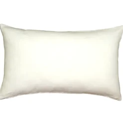 Tuscany Linen White Throw Pillow 12x19