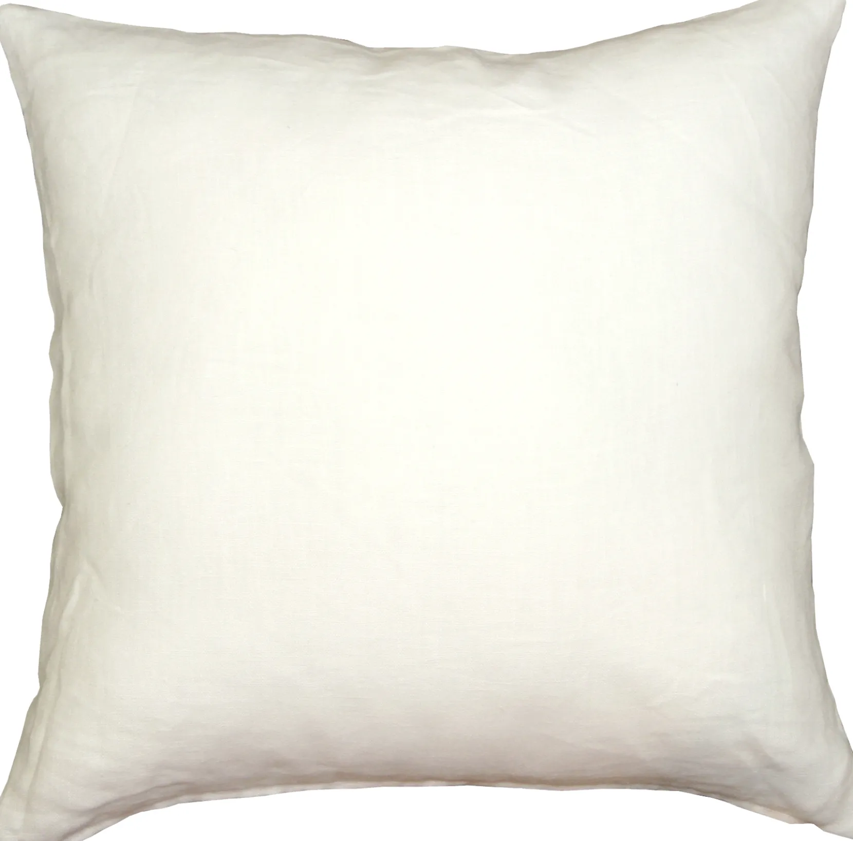 Tuscany Linen White Throw Pillow 20x20