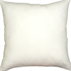 Tuscany Linen White Throw Pillow 17x17