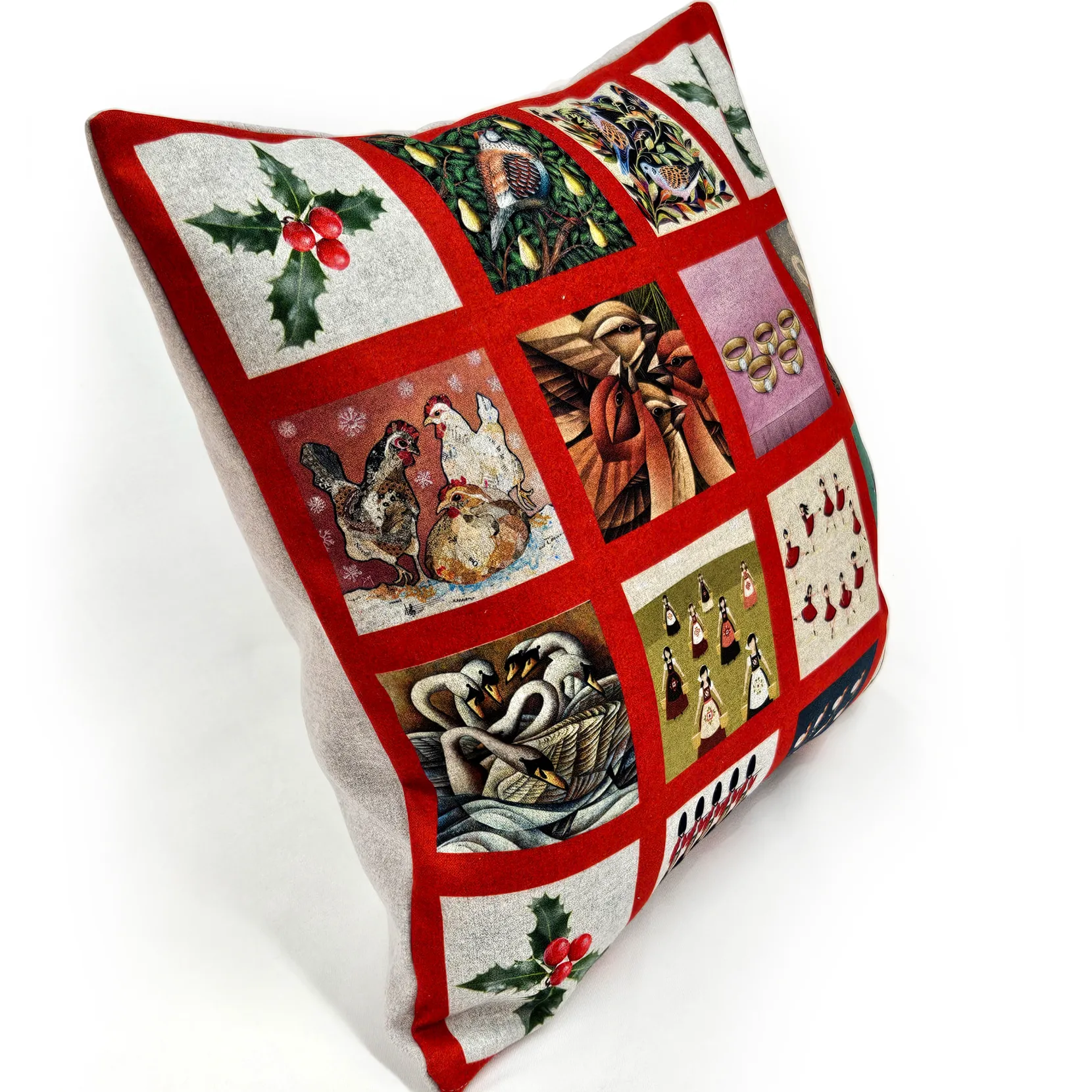 Twelve Days of Christmas Throw Pillow