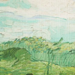 Van Gogh Green Wheat Fields Throw Pillow