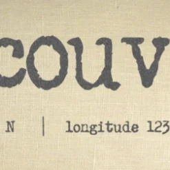 Vancouver Coordinates 12x19 Throw Pillow