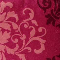 Velvet Damask Rose Throw Pillow 11x18