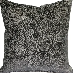 Visconti Gray Chenille Throw Pillow 17x17