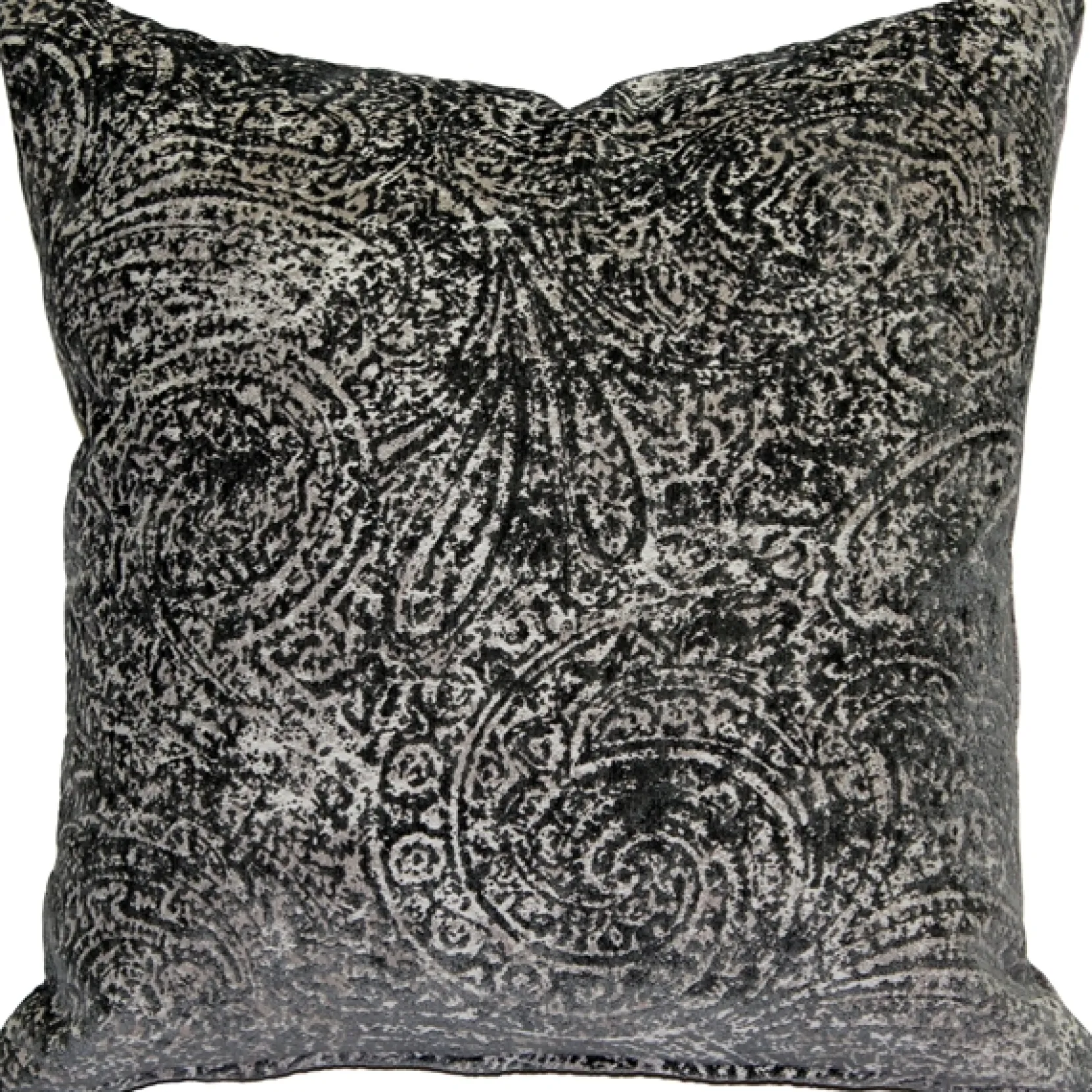 Visconti Gray Chenille Throw Pillow 17x17