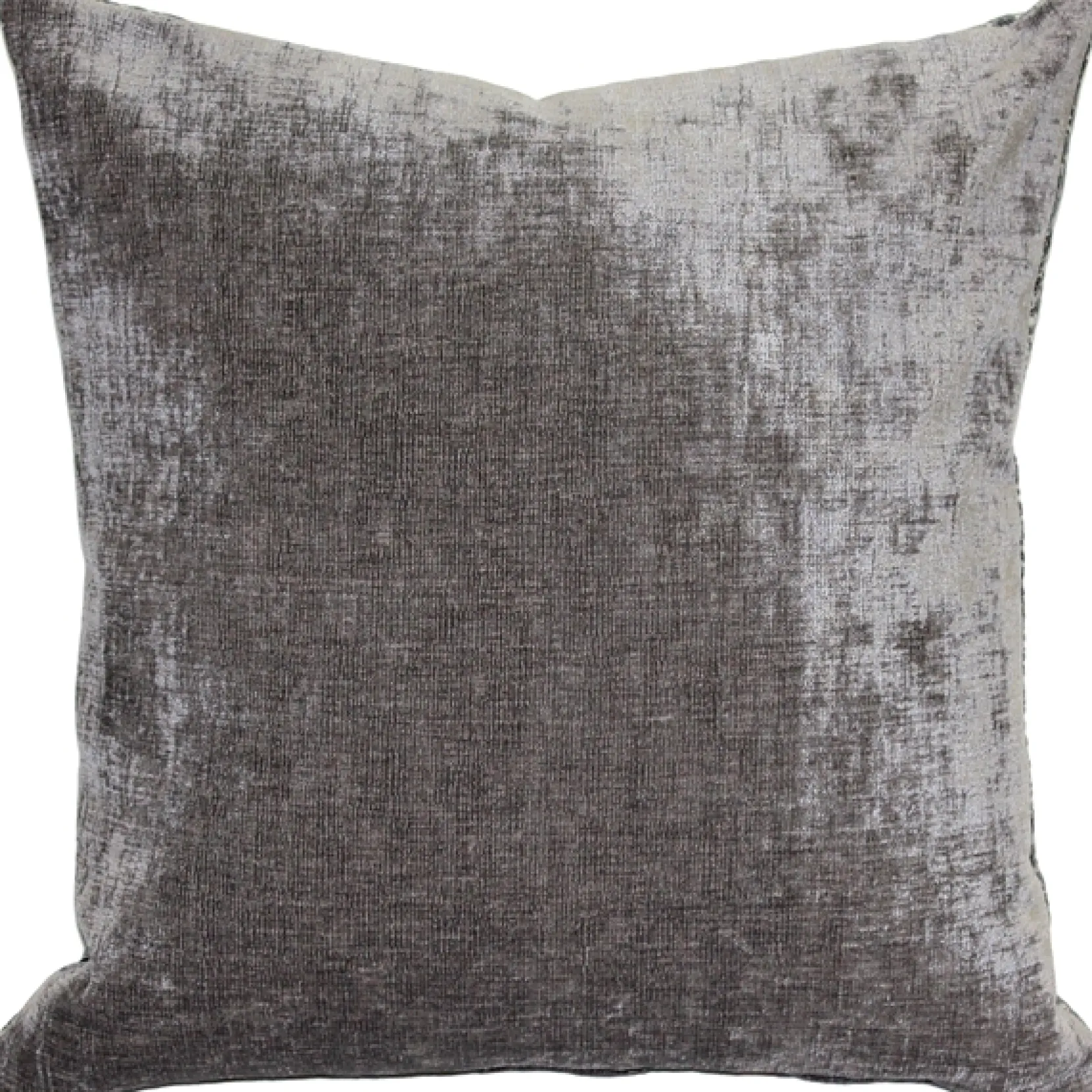 Visconti Gray Chenille Throw Pillow 17x17