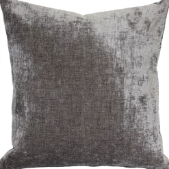 Visconti Gray Chenille Throw Pillow 21x21