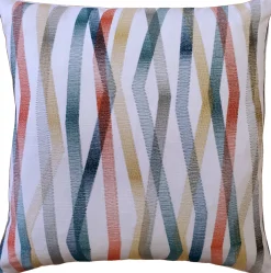 Wandering Lines Ocean Coast Throw Pillow 19x19