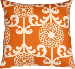 Waverly Fun Floret Citrus Orange 20x20 Throw Pillow