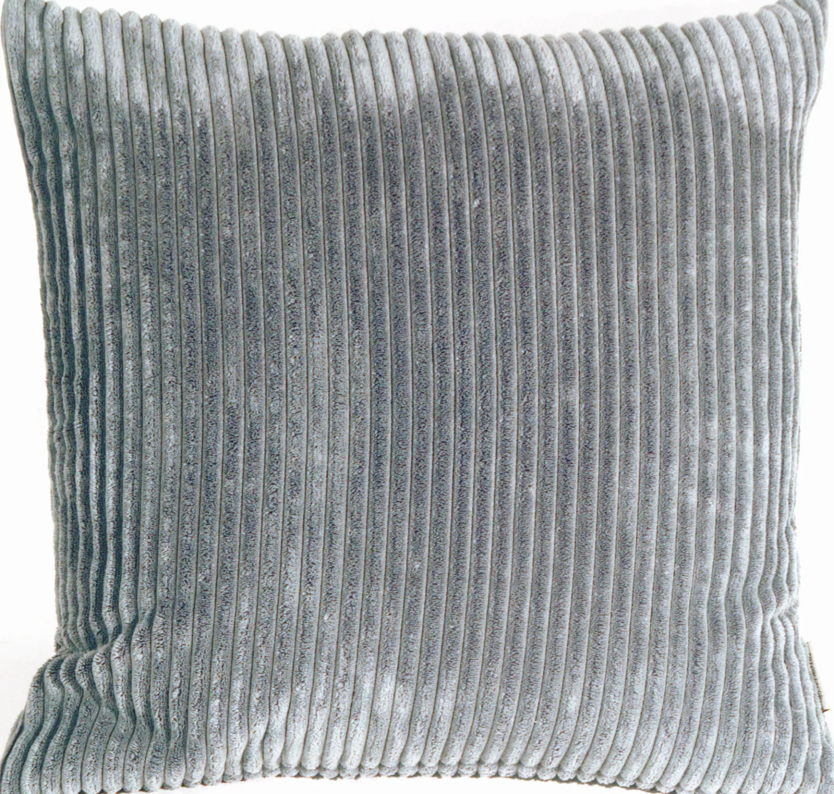 Wide Wale Corduroy 22x22 Dark Gray Throw Pillow